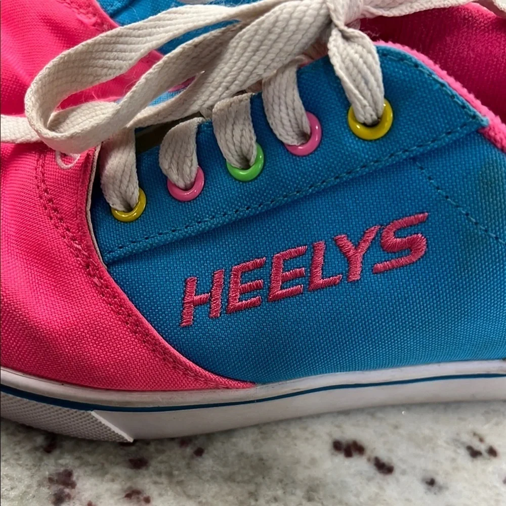 Heelys Pink and Blue Low-Top Sneakers with Wheels